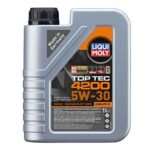 Top Tec 4200 5W-30 New Generation synthetic motor oil bottle by LIQUI MOLY with advanced low-friction formula for modern engines.