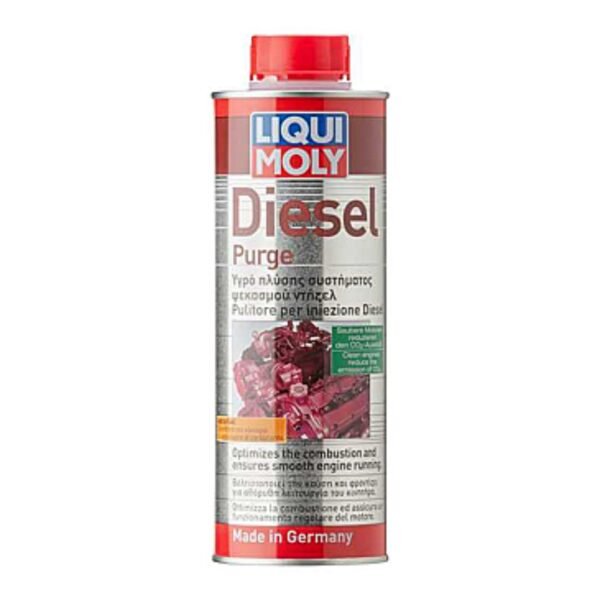 Bottle of Liqui Moly Diesel Purge – diesel injector cleaner for improving fuel efficiency and engine performance.
