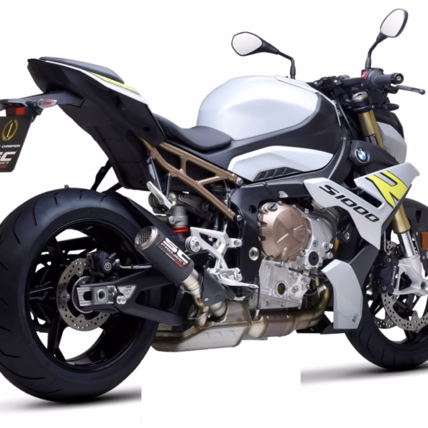 SC Project CR-T Exhaust Carbon Fibre with stoneguard Grid for BMW S 1000 R 2021-2024