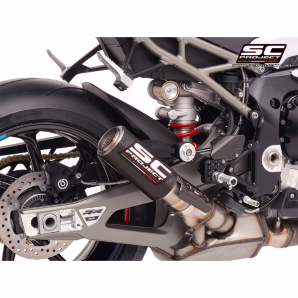 SC Project Slipon CR-T carbon Fibre with Stoneguard Grid for BMW S 1000 RR 2019-2025