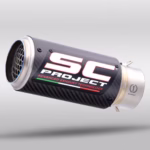 SC Project CR-T Exhaust carbon fibre with stoneguard grid for S 1000 RR 2015-2016