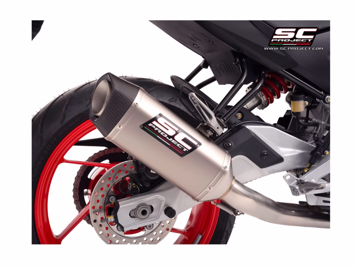 SC project SC1-S titanium 2-1 stainless Steel full exhaust System for Aprilia RS 457 2024-2025 - Image 1